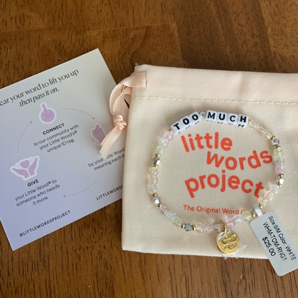 NWT Little Words Project Too Much Bracelet - Women's History Month Size Small - Picture 2 of 7